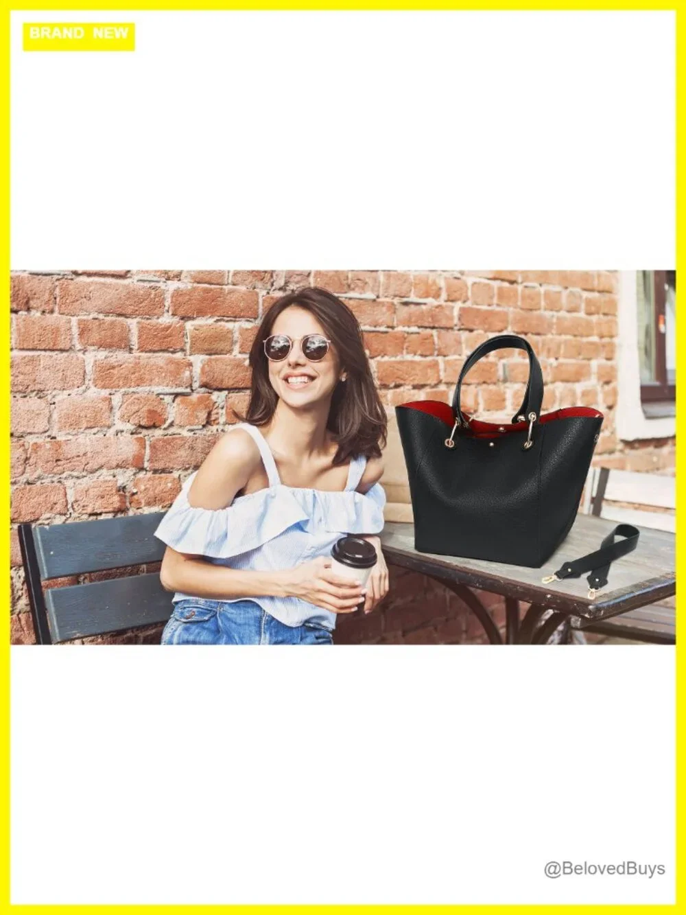 Large Work Tote Bag Designer Handbag with Detachable Shoulder Strap